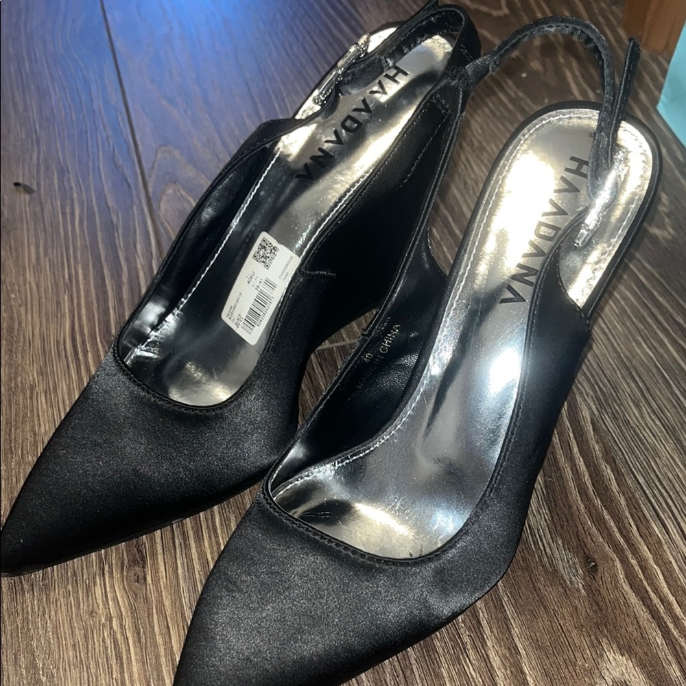 Black Slingback Heels